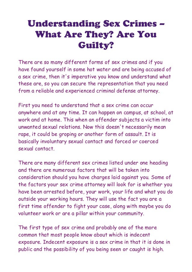 How many sex crimes